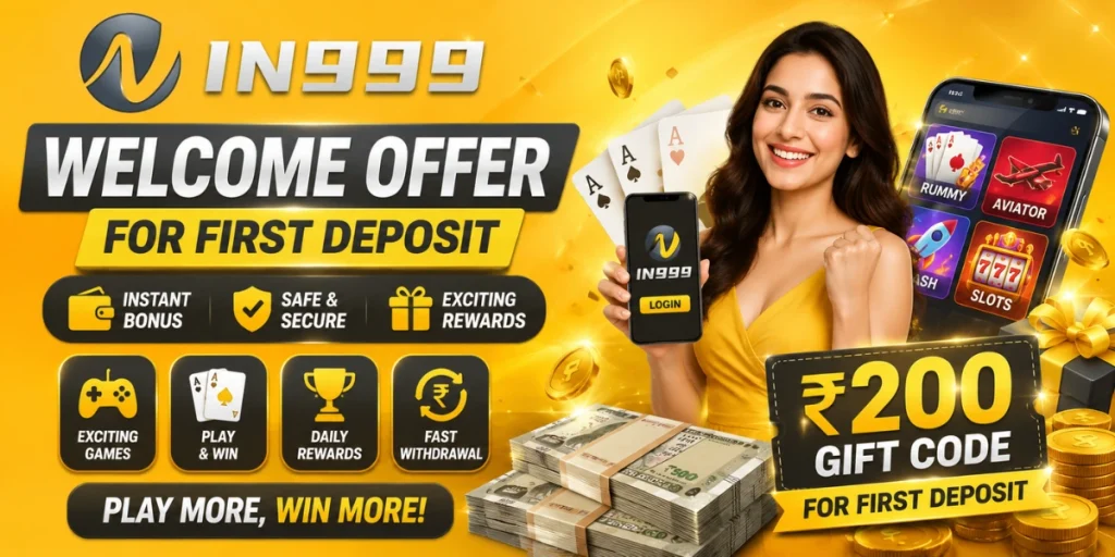 In999 Welcome Offer for First Deposit